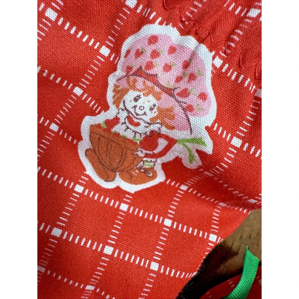 Vintage Strawberry Shortcake Doll 22” Red Plaid Dress Green Stripes 1980s Toys
